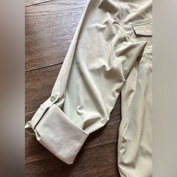 Eddie Bauer Women's Olive Button Down Shirt - Picture 7 of 15